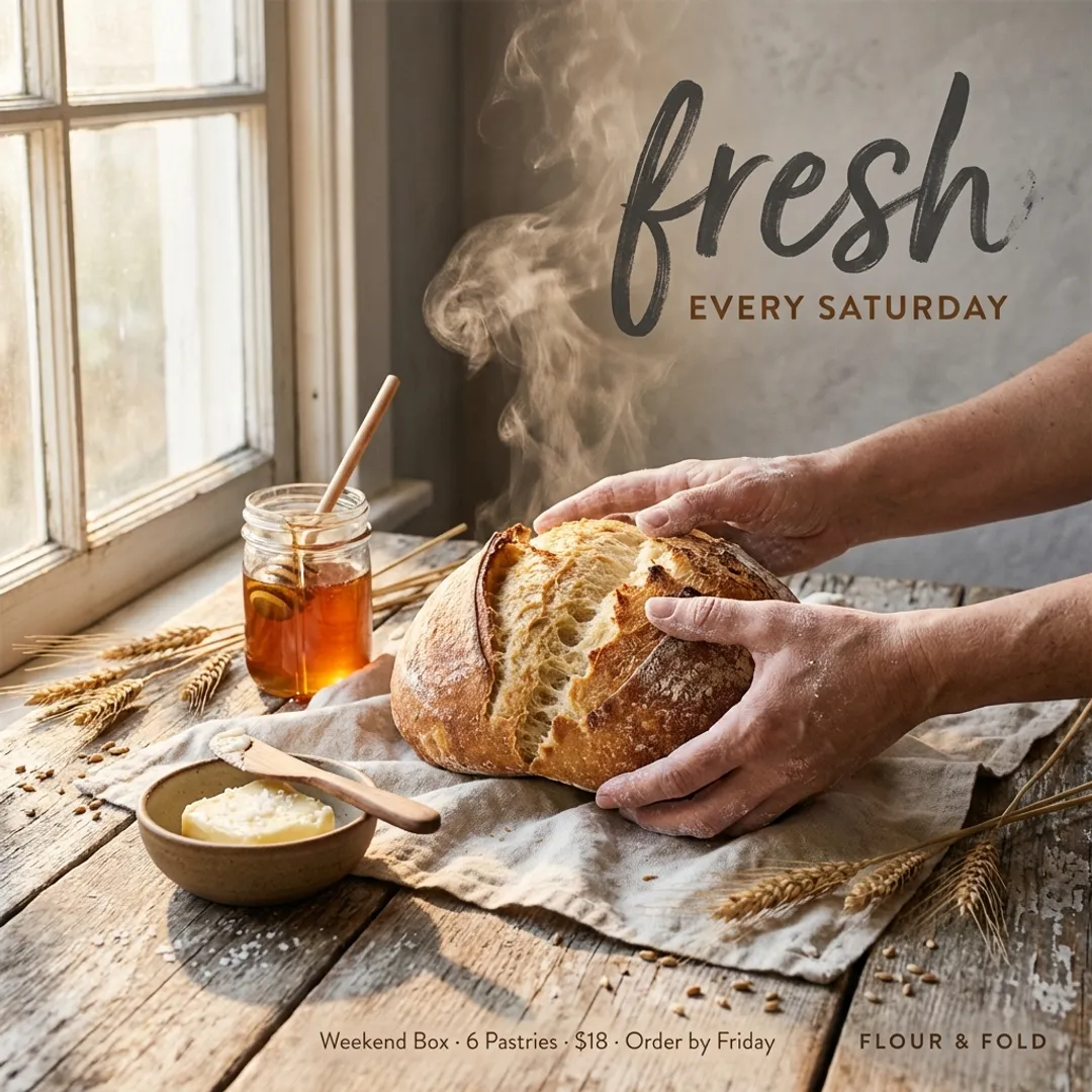 AI Generated Tiệm bánh & Bánh ngọt Post